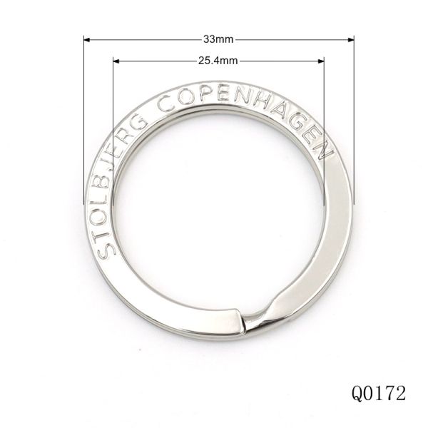 1 Inch Split Keyrings Silver Metal Split Rings OEM ODM With Stamping Logo