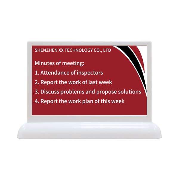 MJK 7.5 Inch Smart Wireless E-Ink Double Sided Table Card Nameplate for Conference Meetings Service Equipment