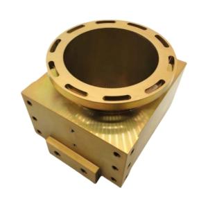 Revestimiento en oro, fresado y torneado por CNC para componentes de cobre de