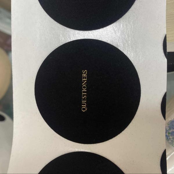 Custom Printed Logo Sticker Gold Foil Customer Roller Stickers Velvet Perfume Candles Label