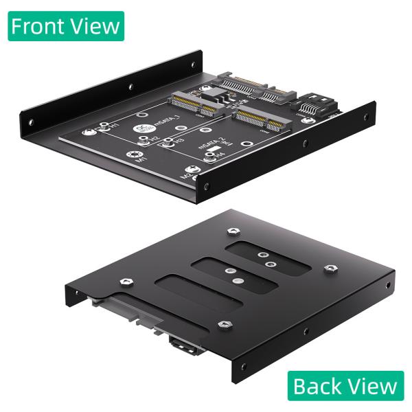 Версия обновления Dual MSATA SSD To Dual SATA3 Converter Adapter Card с 3,5 дюймовой кронштейном HDD