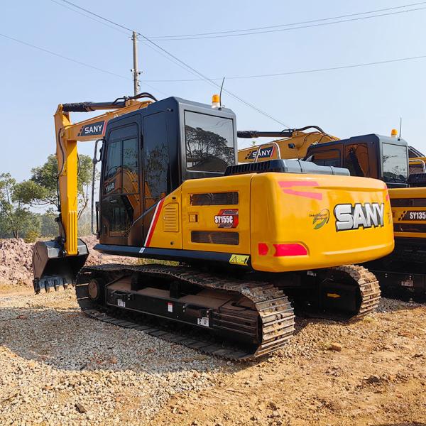 15ton Miedum Duty Used Sany Excavators Sy155 Earth Moving Hydraulic Crawler Excavator