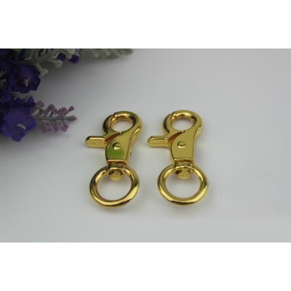 OEM/ODM zinc alloy 13 mm round eye bolt metal dog leash lobster claw swivel snap hook rose for bag accessories