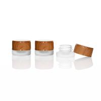 5 ml bocal en verre résistant aux enfants récipient en verre à l'épreuve des enfants pour concentré d'huile de crème récipient en verre bouchon en bois