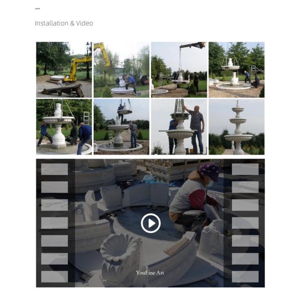 Outdoor Hand Carved White Marble Angel Statue Water Fountain