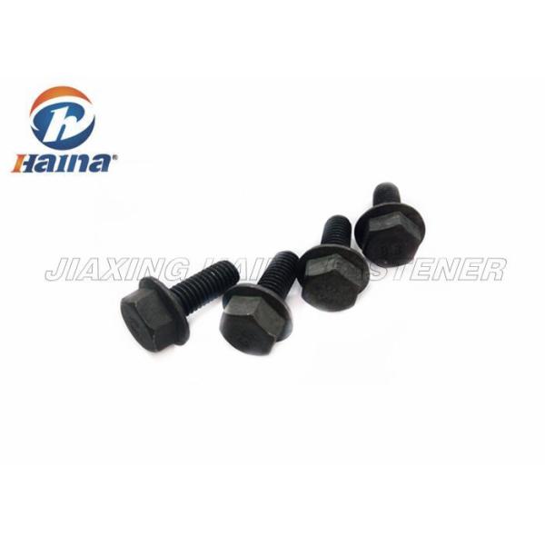 full threaded rod Black carbon Steel 4.8 Hex  head Flange Bolts