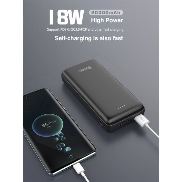 PD 18W Slim Portable Power Bank Smart Quick Charging 3.0 20000Mah 22.5w