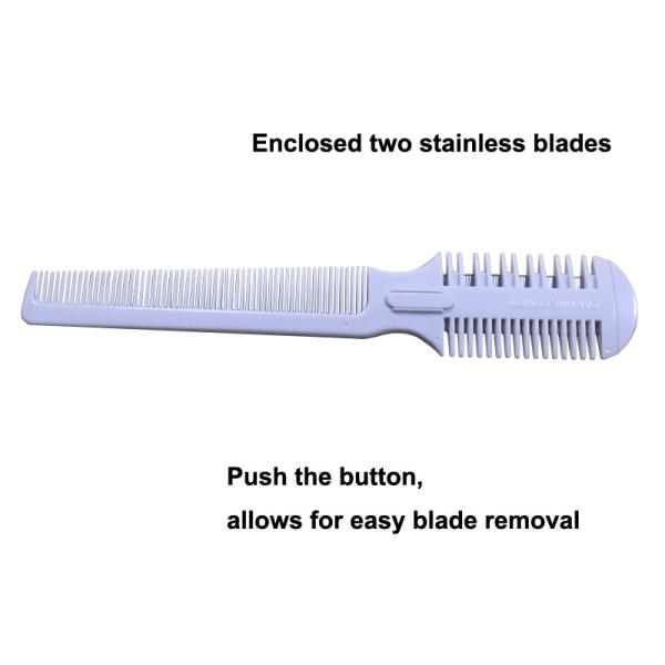 Customized Hair Shaving Blade Stainless Steel Blade Portable Hair Comb For Thin Hair