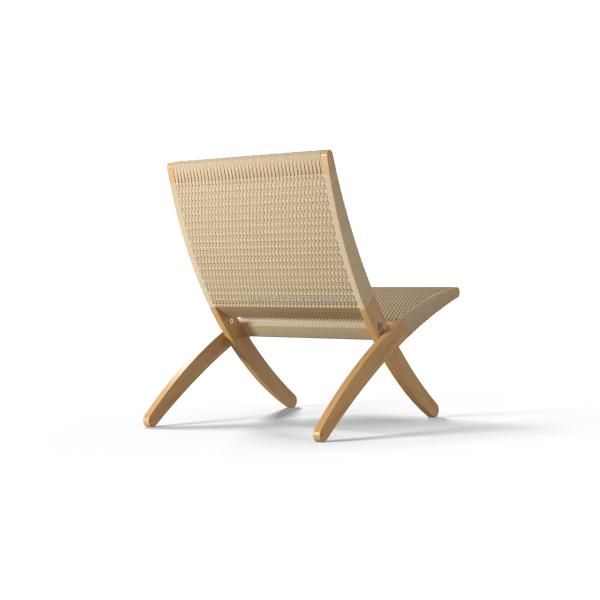 Dining Chair Nordic Lounge Solid Wood Chair Design Classical Woven Rope Non-Foldable