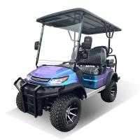 2024 New 2+2 Seater Electric Golf Cart Chameleon Color Electromagnetic Brake Lithium Battery off-road tires
