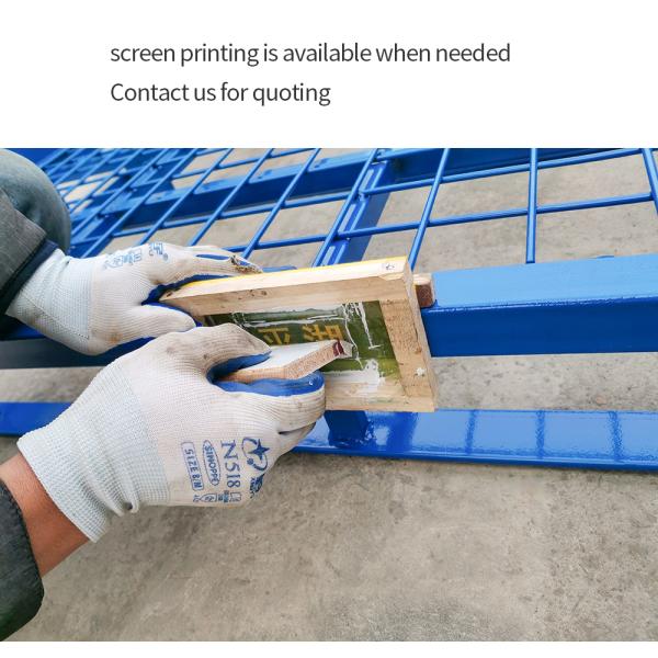 Тяжелая промышленная складная стальная контейнерная корзина с порошковым покрытием