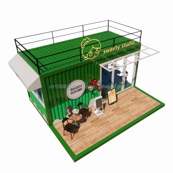 50/75/100mm Wave Sandwich Panel Wall 20ft Portable Container Clothing Store Prefabricated Mobile Store Pop Up Retail Store