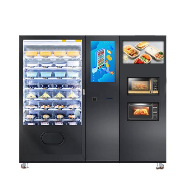 Healthy Options Cold Drink Fresh Food Vending Machine With Double-Glass Door Metal Sheet