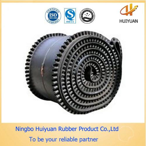 Sidewall Rubber Conveyor Belt without cleat Made in China (EP100-EP500)
