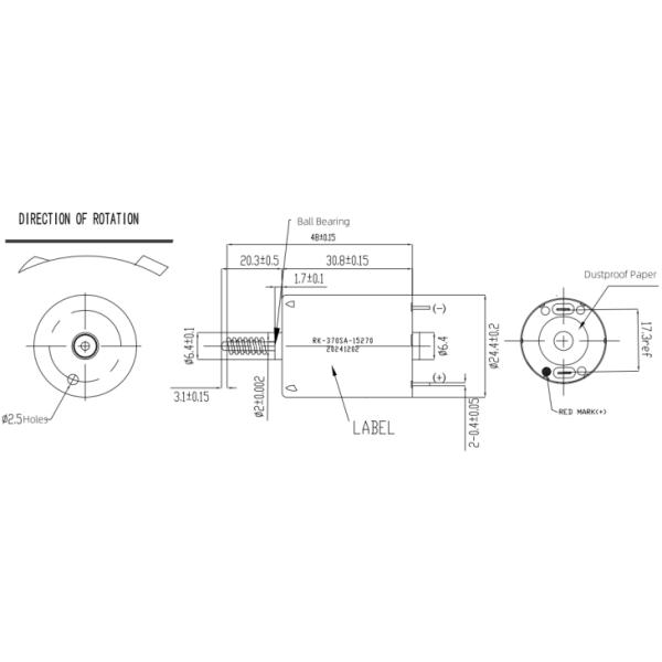 RK-370 Worm Gear Electric Motor 4700RPM Car AV Actuator DC Motor 12V