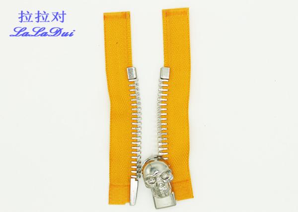 Euro Teeth Coil Separating Zipper For Sweaters , Standard Ykk Type Teeth Bottom Separating Zipper