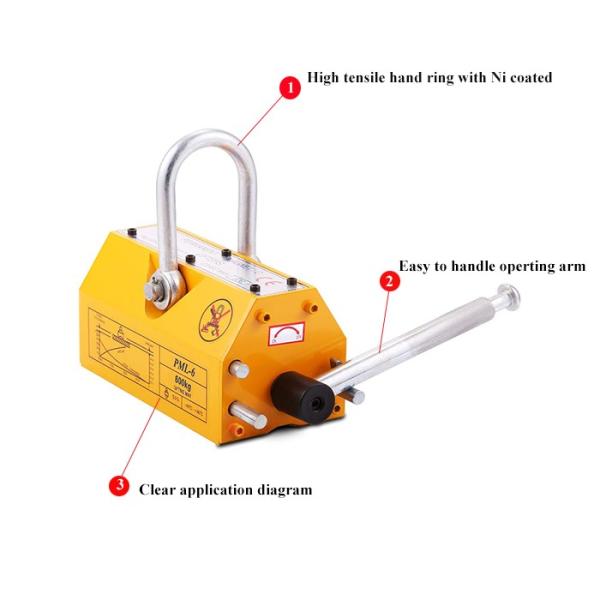 Permanent Lifting Magnet 0.1 to 6 Ton Steel Magnet Lifter for Heavy-Duty Lifting Needs