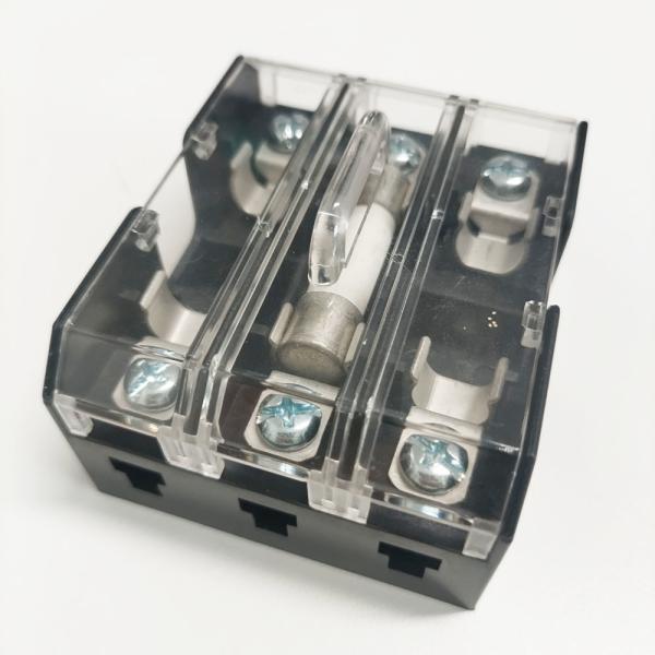 3 Pole 10*38mm Panel Mount Fuse Block Holder With Or Without Case Current Rating 32A