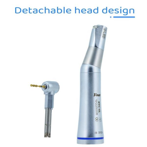 Contre le type bleu à basse vitesse dentaire connexion de la couleur E de Handpiece en métal d'angle