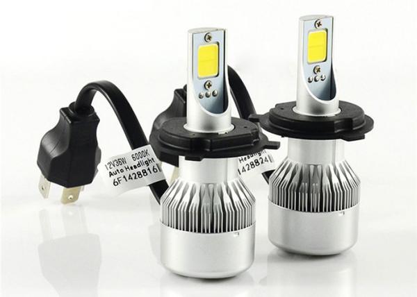 USA Bridgelux Chip COB LED Headlamps For Cars , High Power LED Headlight Bulb H4
