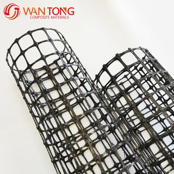 Black High Strength UV Resistance Biaxial Polypropylene Geogrids for Roads or Lands