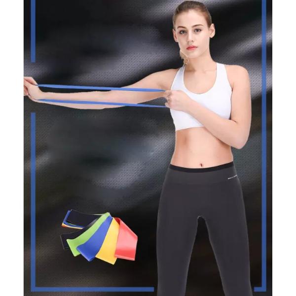 Faixas da fisioterapia do TPE das faixas da resistência do TPE do rosa 50cm para os pés