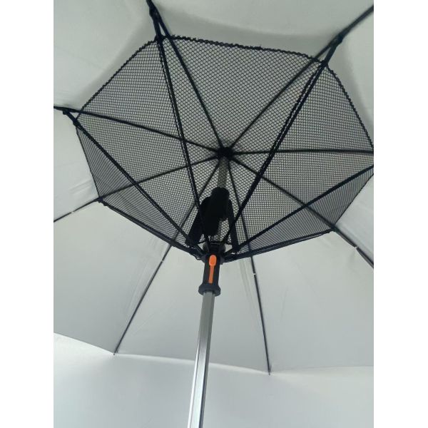 Modern Sunny Rainy Cooling Water Spray Fan Battery UV Protection 23 Inch Alloy 8 Ribs Pongee Folding Straight Umbrella