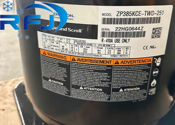 R410A Compresseur de réfrigération à rouleaux Copeland ZP385KCE-TWD-251