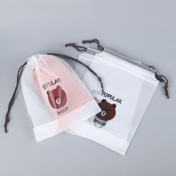 Eva Plastic Drawstring Bag Travel rachou a toalha da lavagem do urso do saco do armazenamento da sapata