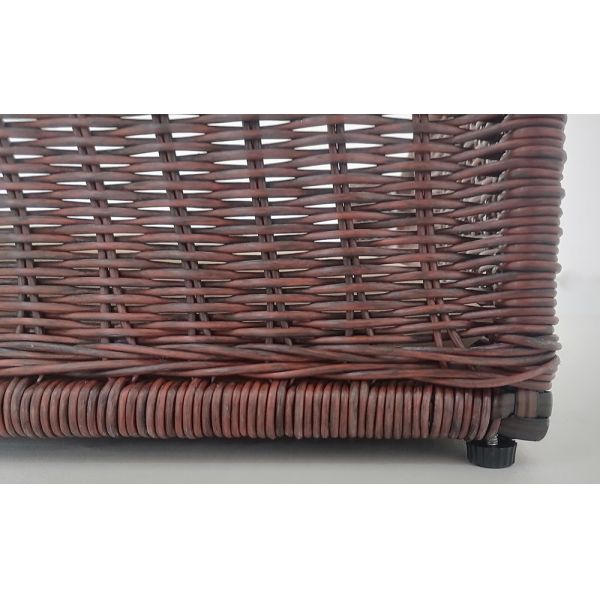 Factory Wholesale Metal Frame Round Rattan Wicker Rectangle Dogs and Cats Bed