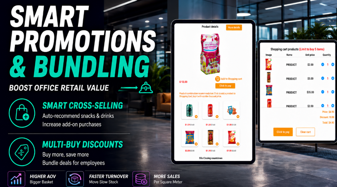 WEIMI Smart Snacks & Drinks Vending Machine with Cloud Management System for Office