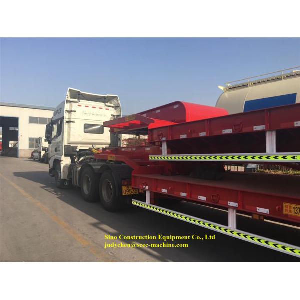 Gooseneck Low Bed Semi Trailer 60t Tri Fuwa BPW Axles For Heavy Machinery Transport