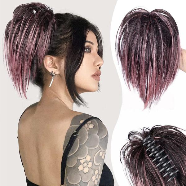 High Braided Ponytail Weave Human Hair Extension Medium Cap Size Can Be Styled Dyed And Permed