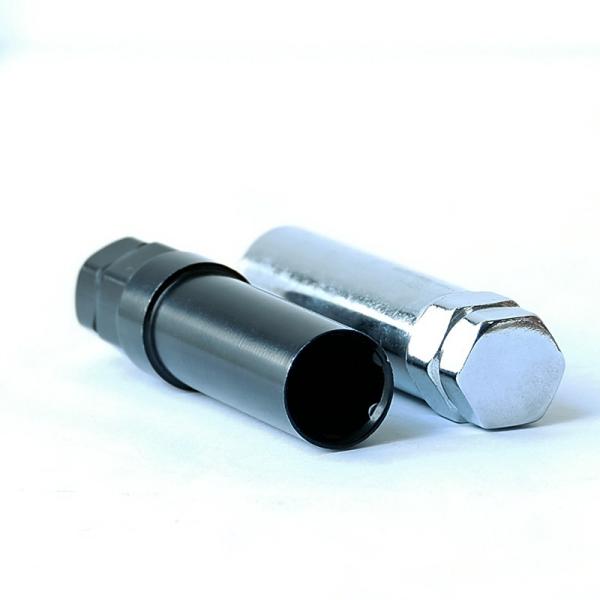 Noix de verrouillage de roue de sécurité automobile Noix anti-vol Hex 19/21 mm Hauteur 91 mm 89 mm Diamètre intérieur 17,6 mm Chrome Grade 10