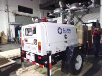 6 el generador diesel portátil del haluro del metal del × 1000W llevó el tipo hidráulico torre ligera para minar