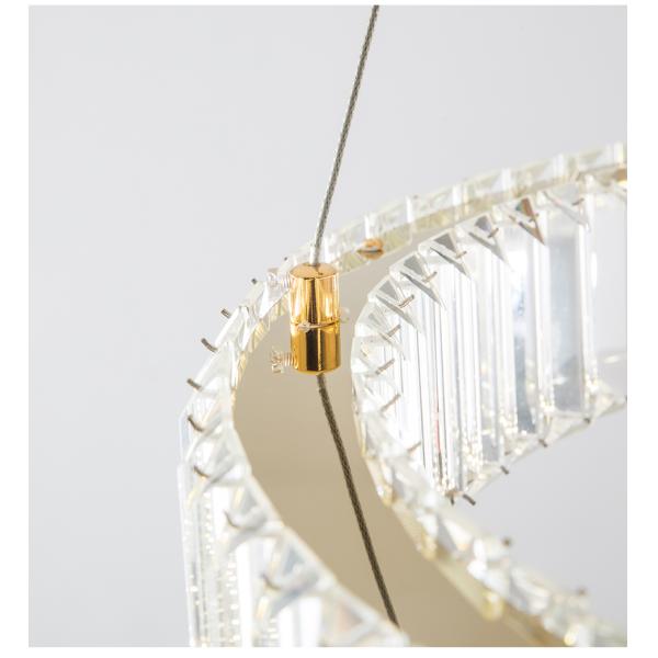 Modern Crystal Led Chandelier for Living Room Bedroom Crystal Ring Circle Chandelier(WH-CY-181)