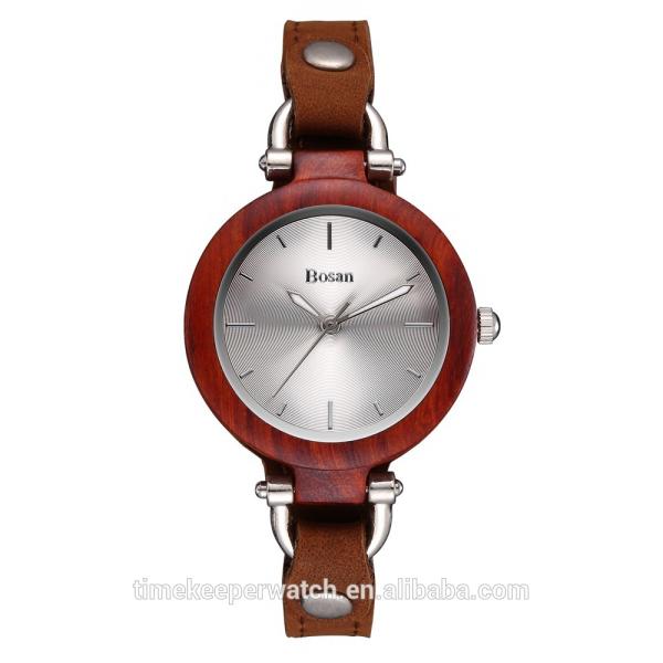 fashion lady watches , vintage designs , leather wood watches in elegant ,