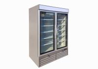 R290 tapan en el congelador de cristal de la puerta de la vertical 2 con la puerta de cristal esmaltada doble de LOW-E