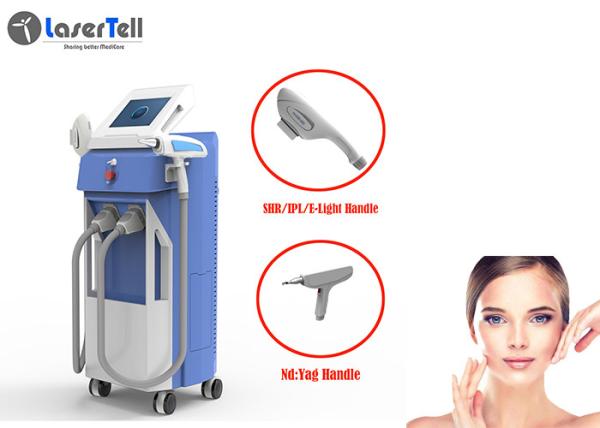 3 In 1 Nd Yag Laser IPL SHR Hair Removal Machine Vascular Treatment Body Slimming