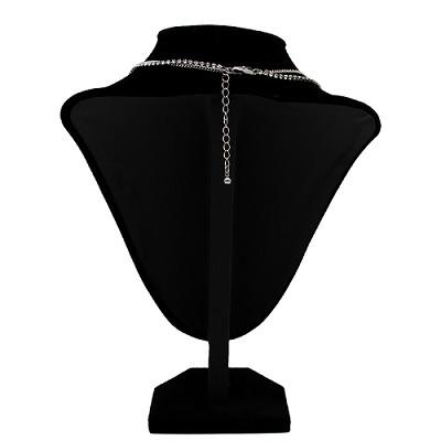 A colar da gargantilha do encanto ajustou Diamond Silver Chain Necklace 44mm - 47mm para homens