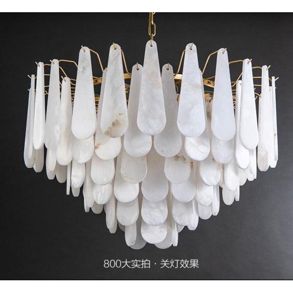 Modern Minimalist Alabaster Chandelier Living Room Chandeliers Light Luxury Villa Dining Room Bedroom Decorative Pendant Lamp