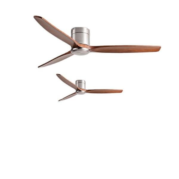 Ventilateur de plafond intelligent monté à distance 3 lames en bois