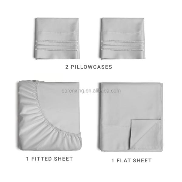 Pillowcase Duvet Cover Sets 100% Cotton Comforter Bed Set for Luxury Hotel Home Bedding