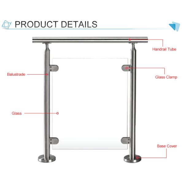Крытый/на открытом воздухе дизайн 850-1200mm поручня перил нержавеющей стали