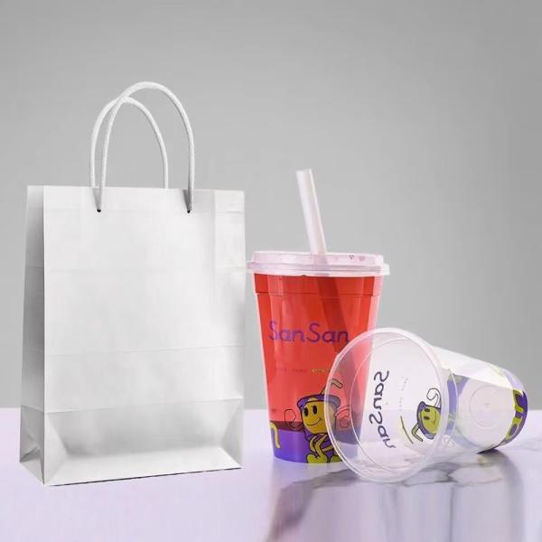 1000ML 34 OZ Disposable Hard PP 119mm Caliber Ln-mold Labeling Bubble Milk Tea Cup with Lid