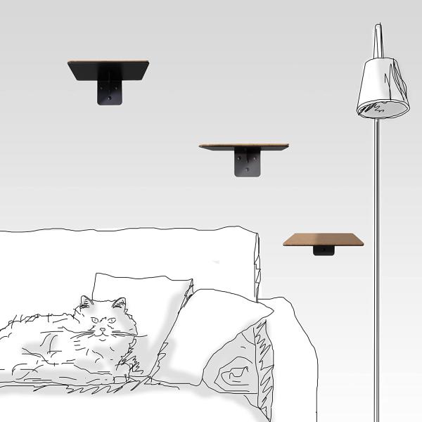 Черный порошок покрытый кошка лестничная лестница на стене мебель для домашних животных прочная железная лестница для кошки