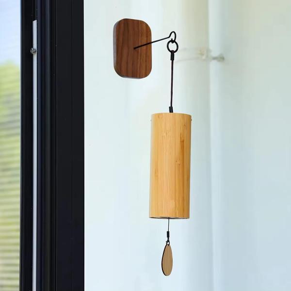 Campanillas de viento de bambú personalizadas Campanilla para sonido sanación meditación y emociones tranquilizadoras Decoración clásica del hogar Buen regalo