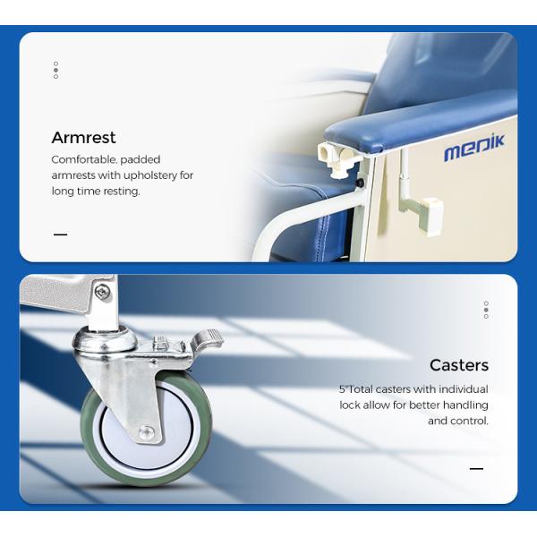 Cama mecánica del donante de sangre, silla manual del donante de sangre con la sección plegable de la pierna