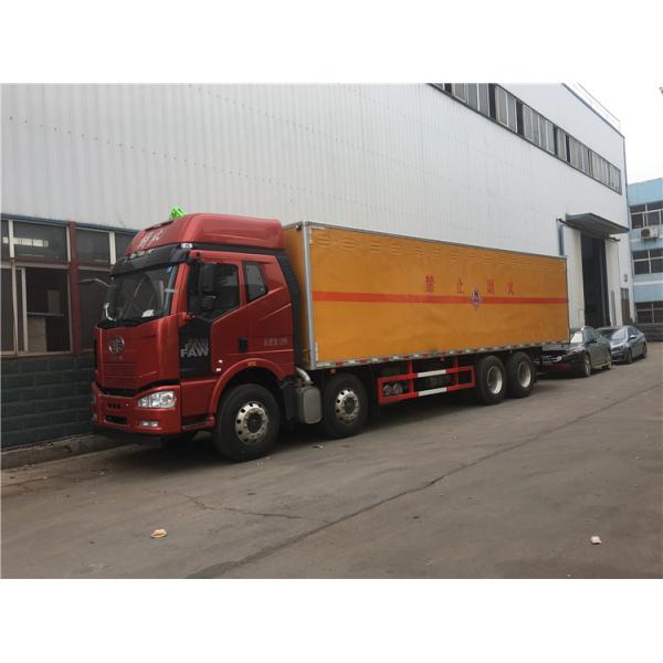 FAW 8x4 Heavy Duty 31 Tons Van Delivery Truck For Miscellaneous Dangerous Goods