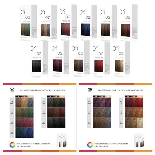 Kit de crème colorante capillaire maison sans ammoniaque avec crème pré-oxydante